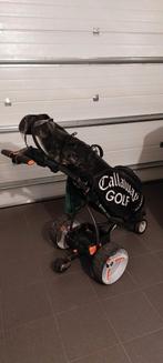 Elektriche Golf caddy met clubs, Sport en Fitness, Golf, Zo goed als nieuw, Ophalen