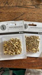 Papierbinders goudkleurig, Ophalen of Verzenden, Nieuw