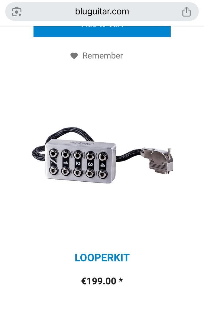 Bluguitar effectenloop voor de remote 1, Muziek en Instrumenten, Effecten, Zo goed als nieuw, Ophalen of Verzenden