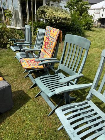 Grosfillex verstelbare tuinstoelen met kussens beschikbaar voor biedingen