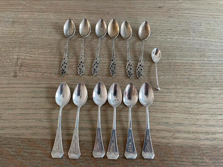 Schattige set vintage advocaat lepeltjes, Antiek en Kunst, Antiek | Bestek, Ophalen of Verzenden