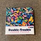 Jigsaw puzzel dubbelzijdig vlinders 500 stukjes glans, Ophalen of Verzenden, 500 t/m 1500 stukjes, Zo goed als nieuw, Legpuzzel