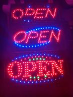 OPEN BORDEN (verlicht), Verzamelen, Ophalen of Verzenden, Zo goed als nieuw, Reclamebord
