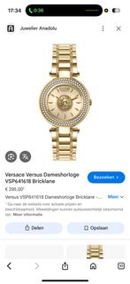 Versace Versus Dameshorloge Goudkleurig, Staal, Polshorloge, Zo goed als nieuw, Met strass