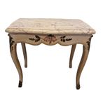 Vintage beschilderd tafeltje marmeren blad, Ophalen of Verzenden