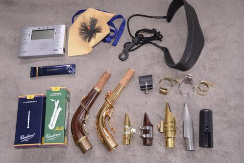 Toebehoren Saxofoon Klarinet - Mondstuk, Binder, Strap, Case, Muziek en Instrumenten, Instrumenten | Toebehoren, Zo goed als nieuw