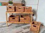 Badkamer bankje / meubel met rotanmandjes, Ophalen, Zo goed als nieuw, 25 tot 50 cm, Minder dan 100 cm
