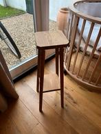 Houten plantentafeltje - 76cm hoog, Huis en Inrichting, Tafels | Bijzettafels, Ophalen, Minder dan 55 cm, Gebruikt, Vierkant