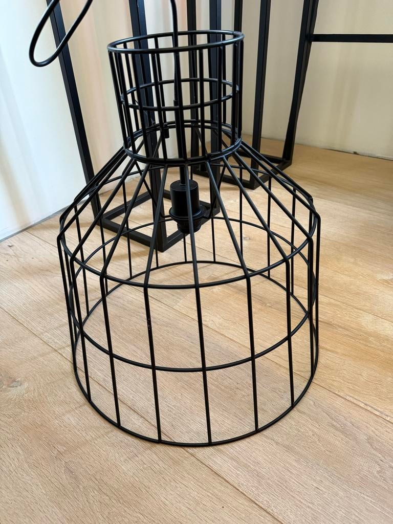 Zwarte hanglamp, Ophalen of Verzenden, Gebruikt, Metaal, Minder dan 50 cm