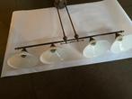 Hanglamp, messing, met 4 lampen, Huis en Inrichting, Lampen | Hanglampen, Ophalen, Gebruikt, Klassiek, Metaal