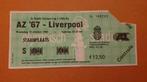 Toegangskaartje ticket AZ'67 Liverpool 2e ronde EC1 1981/82, Verzamelen, Sportartikelen en Voetbal, Ophalen of Verzenden, Zo goed als nieuw