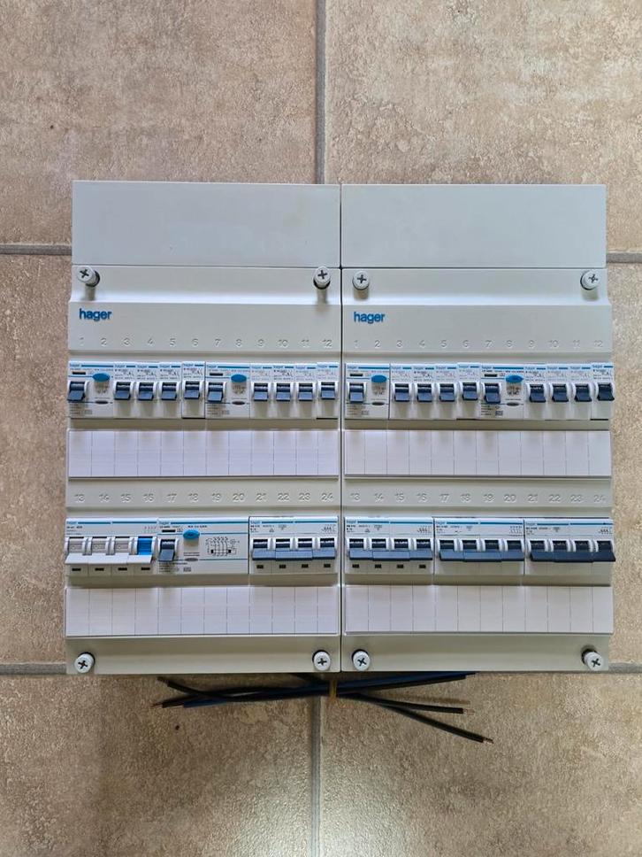 Hager/ABB groepenkast 20 groepen 3 fase, Doe-het-zelf en Verbouw, Overige Doe-het-zelf en Verbouw, Zo goed als nieuw, Ophalen