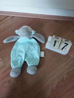 Blokker aap knuffeldoek blauw wit grijs gebreid deels, Kinderen en Baby's, Speelgoed | Knuffels en Pluche, Ophalen, Zo goed als nieuw