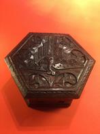Mooi houten sieraden doosje met Pauw, Antiek en Kunst, Ophalen of Verzenden