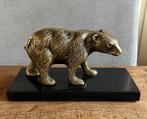 Bronze beer op hardsteen voetplaat van 9x20 cm, Ophalen of Verzenden, Zo goed als nieuw, Dier