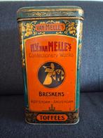 Van Melle's Toffees blik (1925-1928) met vogeldecor, Verzamelen, Blikken, Ophalen of Verzenden, Gebruikt, Overige, Overige merken