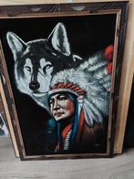 Indianen schilderij, Antiek en Kunst, Ophalen