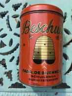 oud beschuitblik van fabr. de Bijenkorf uit Surhuisterveen., Verzamelen, Blikken, Ophalen of Verzenden, Zo goed als nieuw, Overige