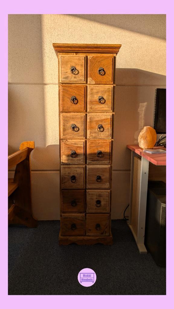 Vintage Teakhouten Apothekerskast, Huis en Inrichting, Kasten | Dressoirs, Ophalen of Verzenden