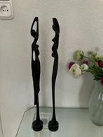 NIEUWstaat!! Afrikaanse kunst beelden 2 stuks ebony hout, Antiek en Kunst, Kunst | Beelden en Houtsnijwerken, Ophalen of Verzenden