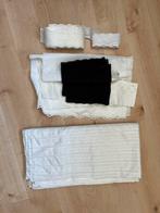 Lot kant 11meter, geborduurde batist twee lappen 160x80 wit, Hobby en Vrije tijd, Stoffen en Lappen, Verzenden, Wit, Nieuw, 30 tot 120 cm