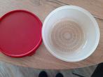Vintage Tupperware Zeef/Vergiet jaren '80/'90, Ophalen, Gebruikt, Rood, Bak of Kom