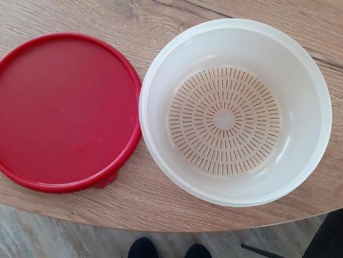 Vintage Tupperware Zeef/Vergiet jaren '80/'90, Huis en Inrichting, Keuken | Tupperware, Gebruikt, Bak of Kom, Wit, Rood, Ophalen