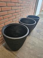 Bloempotten set van 3 stuks, Ophalen, Kunststof, Gebruikt, Rond