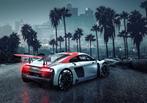 Auto fotobehang Audi R8 L.A., 368cm x 254 cm, *Muurdeco4kids, Huis en Inrichting, Stoffering | Behang, Verzenden, Minder dan 10 m²
