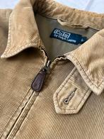 Vintage Polo Ralph Lauren Corduroy Harrington Jas - Maat L, Kleding | Heren, Verzenden, Gedragen, Maat 52/54 (L), Beige