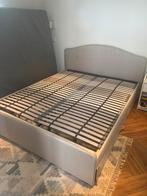 Ikea upholstered bed 160x200, Ophalen, Beige, Tweepersoons, Zo goed als nieuw