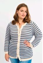 Blauw/wit vest van Adia Maat 42/44 S, Maat 42/44 (L), Nieuw, Ophalen of Verzenden, A