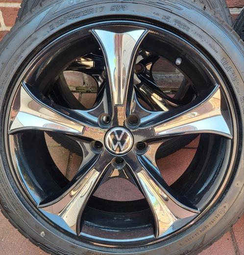 17 inch VW Polo velgen met zomerbanden 5x100, Auto-onderdelen, Banden en Velgen, Zomerbanden, 17 inch, 215 mm, Ophalen of Verzenden