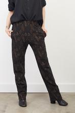 Monique van Heist Broek RELAX  Zwart/Oker Maat XS/S, Zwart, Ophalen of Verzenden, Zo goed als nieuw, Maat 36 (S)