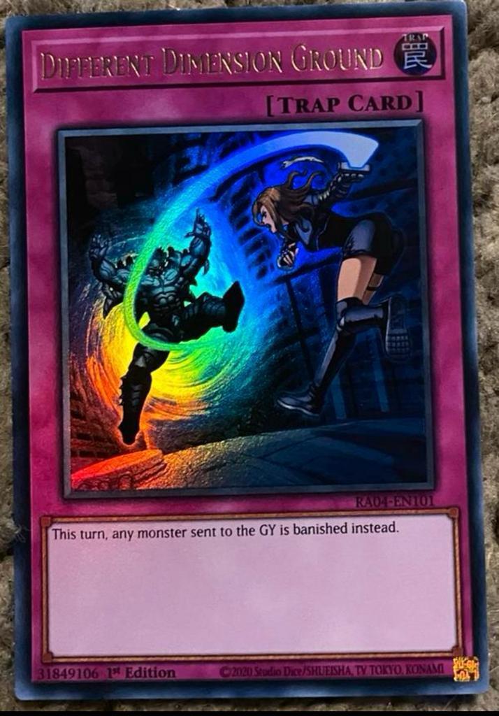 Yu-Gi-Oh! Different Dimension Ground RA04 1st Ed !, Hobby en Vrije tijd, Verzamelkaartspellen | Yu-gi-Oh!, Zo goed als nieuw, Losse kaart