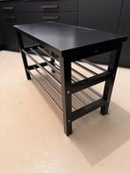 Zwart houten schoenenrek met RVS accenten, Ophalen, Zo goed als nieuw