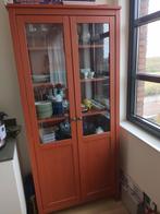 Ikea Hemnes vitrinekast rood, Huis en Inrichting, Kasten | Vitrinekasten, Ophalen, Gebruikt, 50 tot 100 cm, Landelijk