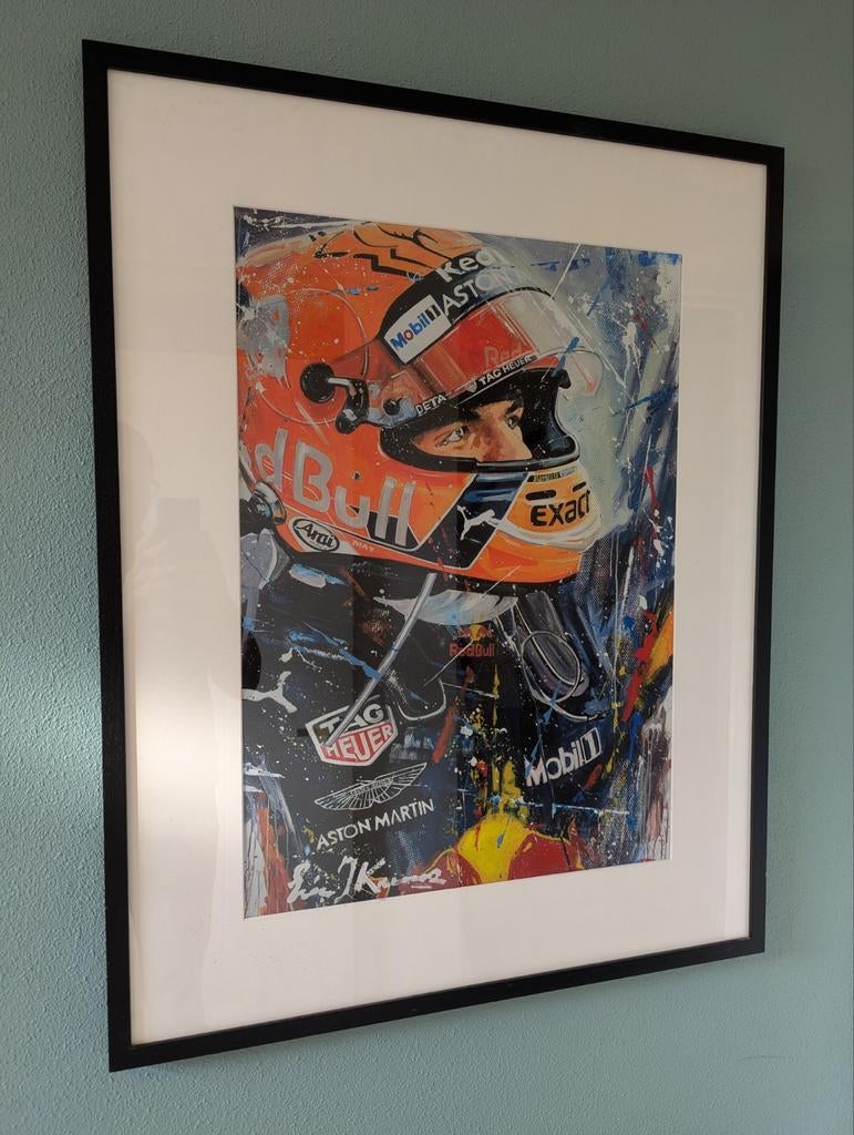 Max Verstappen - The Orange Lion - Eric Jan Kremer 50x75, Antiek en Kunst, Kunst | Litho's en Zeefdrukken, Ophalen of Verzenden
