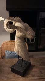 Stoere landelijke houten bokkenkop, Ophalen, Zo goed als nieuw