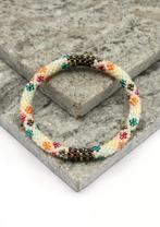 Glaskralen armband - wit - RB180, Overige materialen, Overige kleuren, Verzenden, Nieuw