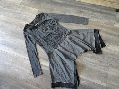Designer trui tuniek in grijze kleur Sha & Sha maat 38 40, Kleding | Dames, Truien en Vesten, Zo goed als nieuw, Maat 38/40 (M)