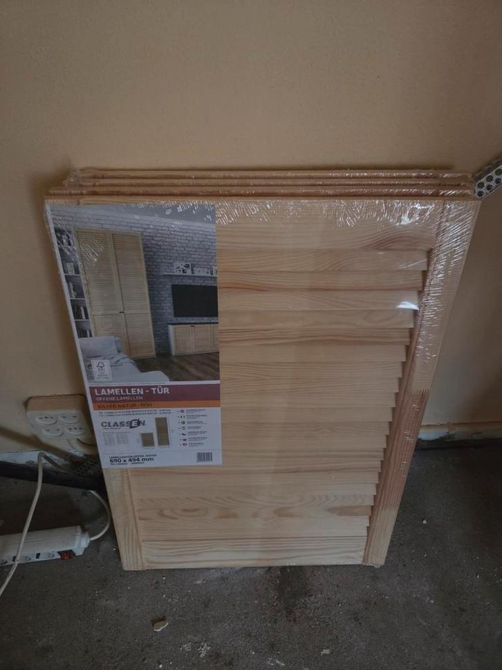 4x Lamellen Deur - Nieuw in verpakking, Doe-het-zelf en Verbouw, Deuren en Horren, Nieuw, Binnendeur, Minder dan 200 cm, Minder dan 80 cm