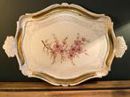 Brocante Florentijns Dienblad met bloesem deco., Antiek en Kunst, Ophalen of Verzenden