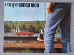 Brochure SIMCA 1000 COUPE - 1965 NL., Ophalen of Verzenden, Overige merken