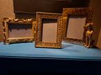 Goudkleurige fotolijsten set van 3, Huis en Inrichting, Ophalen, Overige materialen, Minder dan 50 cm, Zo goed als nieuw