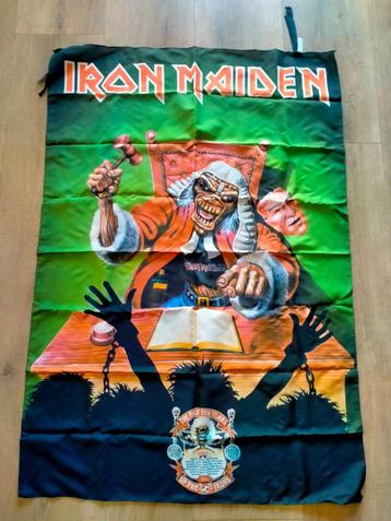 Iron Maiden the first ten years metal muziek vintage vlag beschikbaar voor biedingen
