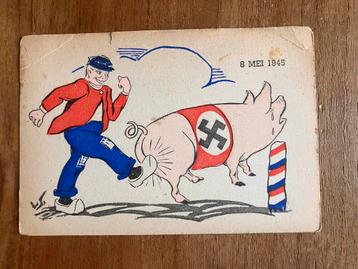 Oude spotprent 8 Mei 1945 beschikbaar voor biedingen