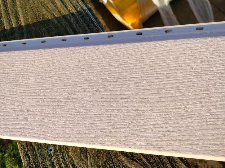 Werzalit Cremeweiss - gevelbekleding, Doe-het-zelf en Verbouw, Hout en Planken, Zo goed als nieuw, Plank, Overige houtsoorten