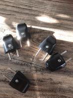 Oude antieke bakeliet stekkers zwart, Ophalen of Verzenden