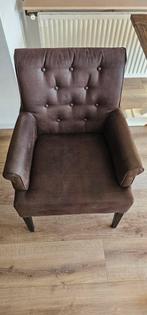 4 Mooie stevige evige stoelen, microvezel, bruin, Huis en Inrichting, Fauteuils, Ophalen, Zo goed als nieuw, Stof, Landelijk